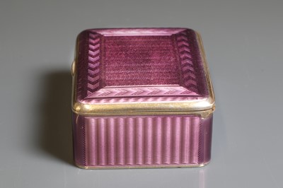 Lot 450 - A Norwegian enamelled silver box