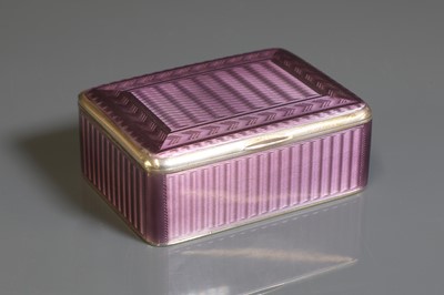 Lot 450 - A Norwegian enamelled silver box