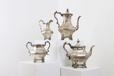 Lot 259 - A Victorian four-piece silver tea service