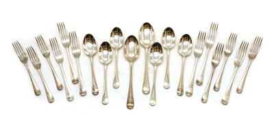 Lot 82 - A set of silver flatware