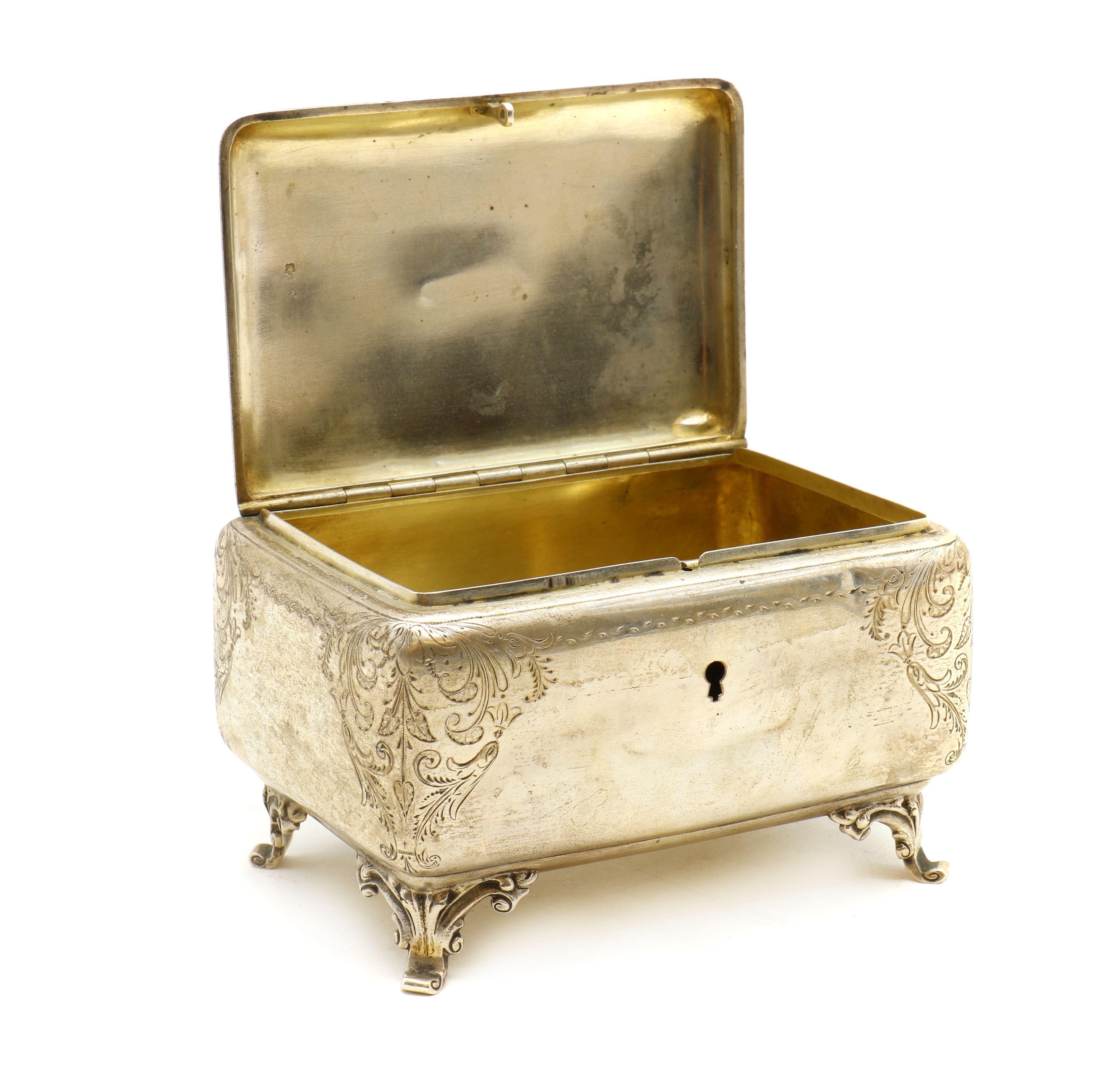 Lot 37 - An Austrian silver casket