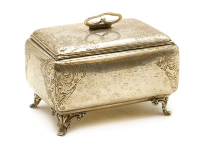 Lot 37 - An Austrian silver casket