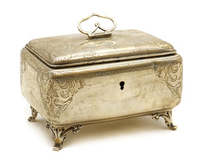 Lot 37 - An Austrian silver casket