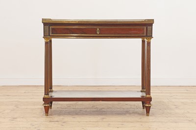 Lot 143 - A mahogany and brass-mounted mahogany console