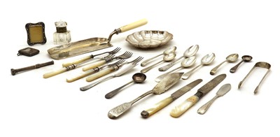 Lot 79 - An assorted collection of Georgian and later silver flatware