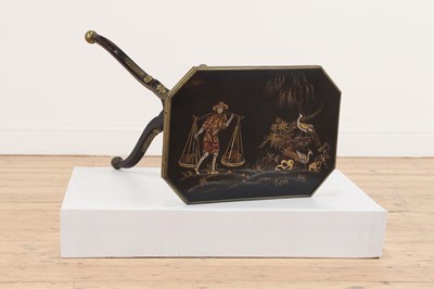 Lot 74 - A Regency brass-mounted ebonised tripod table