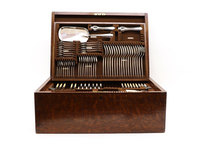 Lot 112 - A composed canteen of Old English pattern silver cutlery