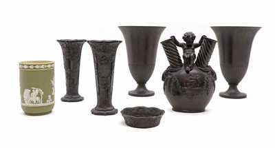 Lot 275 - A collection of Wedgwood black basalt wares