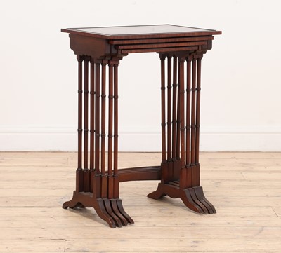 Lot 346 - A George III-style mahogany quartetto nest of tables