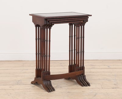 Lot 346 - A George III-style mahogany quartetto nest of tables