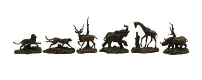 Lot 325 - A group of six Franklin Mint bronze models