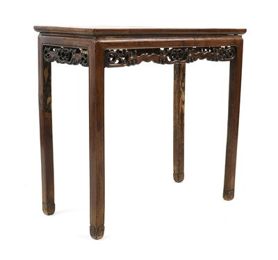 Lot 374 - A Chinese blackwood console table