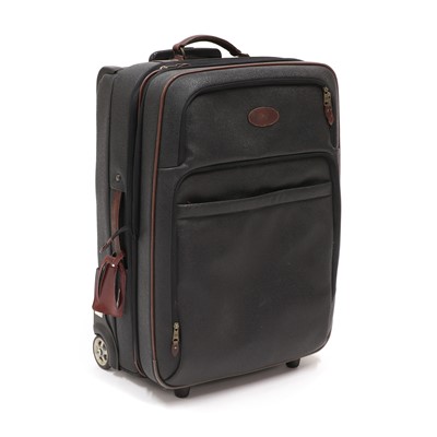 Lot 318 - A Mulberry black Scotchgrain large suitcase