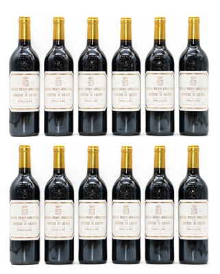 Lot 133 - Chateau Pichon Longueville, Comtesse de Lalande, Pauillac, 2002 (12, OWC)