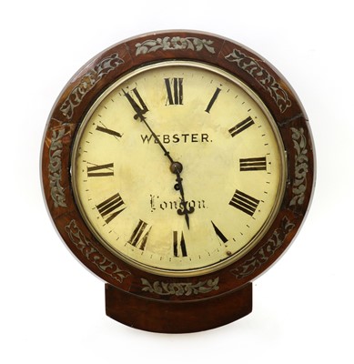 Lot 208 - A Victorian rosewood wall clock