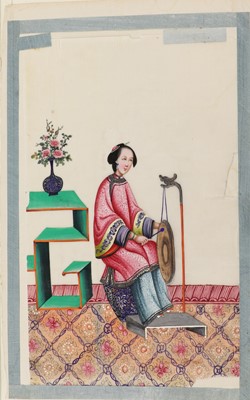 Lot 240 - An album of Chinese pith paper paintings