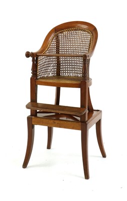 Lot 373 - A Victorian mahogany  and bergere child's chair