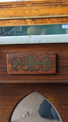 Lot 365 - A Regency rosewood an brass inlaid side cabinet