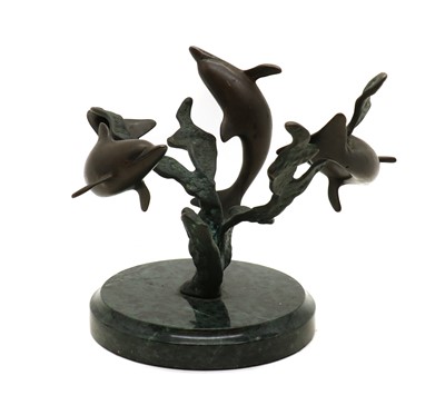 Lot 308 - A contemporary bronze and marble sculpture