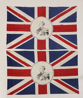 Lot 566 - A pair of Edward VIII Union Jack coronation flags