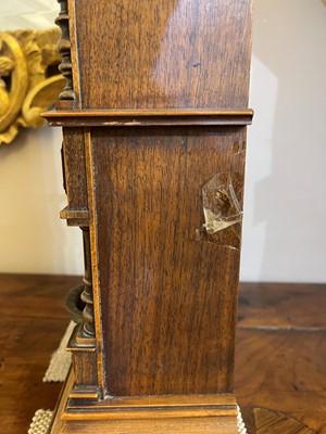 Lot 434 - An oak waterfall clock