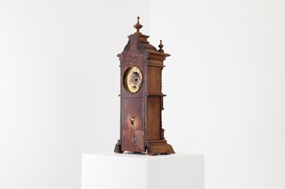 Lot 434 - An oak waterfall clock