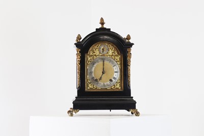 Lot 78 - A George III-style ebonised bracket clock