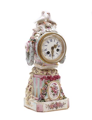 Lot 248 - A Meissen style porcelain clock