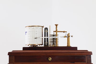 Lot 479 - An Art Nouveau mahogany barograph