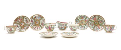 Lot 300 - A collection of Chinese Canton famille rose cups and saucers