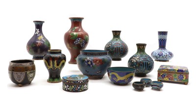 Lot 202 - A collection of Chinese and Japanese cloisonné