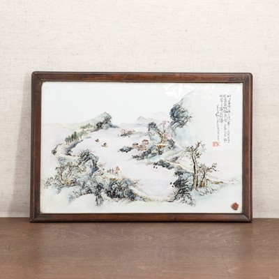 Lot 179 - A Chinese porcelain plaque