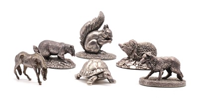 Lot 9 - A collection of silver animals