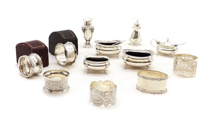 Lot 15 - A collection of six silver napkin rings