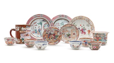 Lot 218 - A collection of Chinese export famille rose porcelain