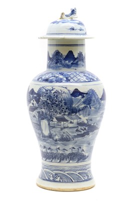 Lot 286 - A Chinese blue and white vase and cover