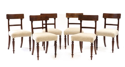 Lot 550 - A set of six Regency mahogany dining chairs