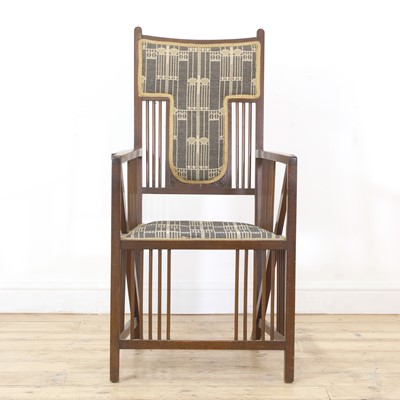 Lot 63 - An Arts and Crafts mahogany armchair