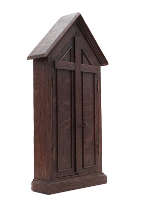 Lot 418 - A Victorian architectural oak key box
