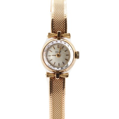 Lot 1415 - A French gold Dermont mechanical bracelet watch