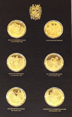 Lot 41 - A set of silver gilt Churchill Centenary medals
