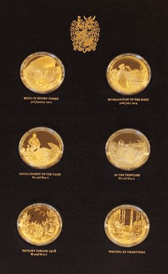 Lot 41 - A set of silver gilt Churchill Centenary medals