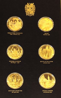 Lot 41 - A set of silver gilt Churchill Centenary medals