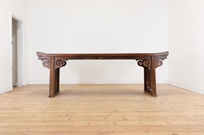 Lot 238 - A large elm altar table