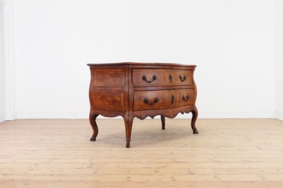 Lot 253 - A walnut and marquetry commode