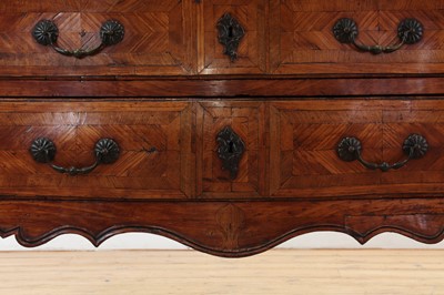 Lot 253 - A walnut and marquetry commode