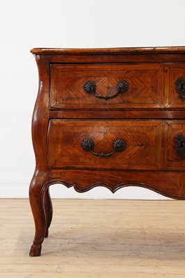 Lot 253 - A walnut and marquetry commode