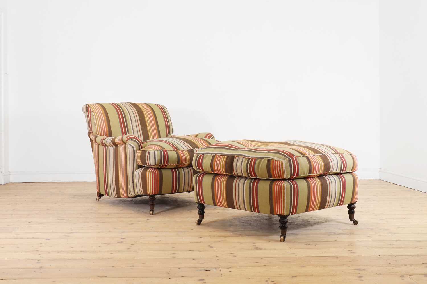 Lot 257 - An upholstered armchair attributed to George Smith