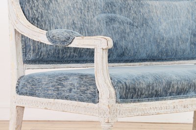 Lot 241 - A Gustavian painted pine settee