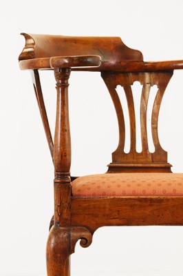 Lot 239 - A George II walnut corner chair